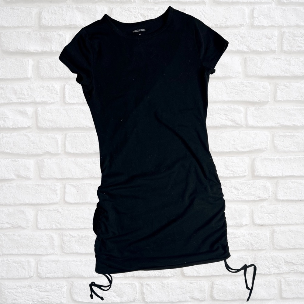 ⭐️ WILD FABLE ⭐️ Discontinued Rouched Drawstring T-shirt Short Sleeve Dress, XS